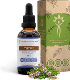 Secrets of the Tribe Thyme Alcohol-Free Liquid Extract, Thyme (Thymus Vulgaris) Dried Leaf Tincture Supplement (2 FL OZ)