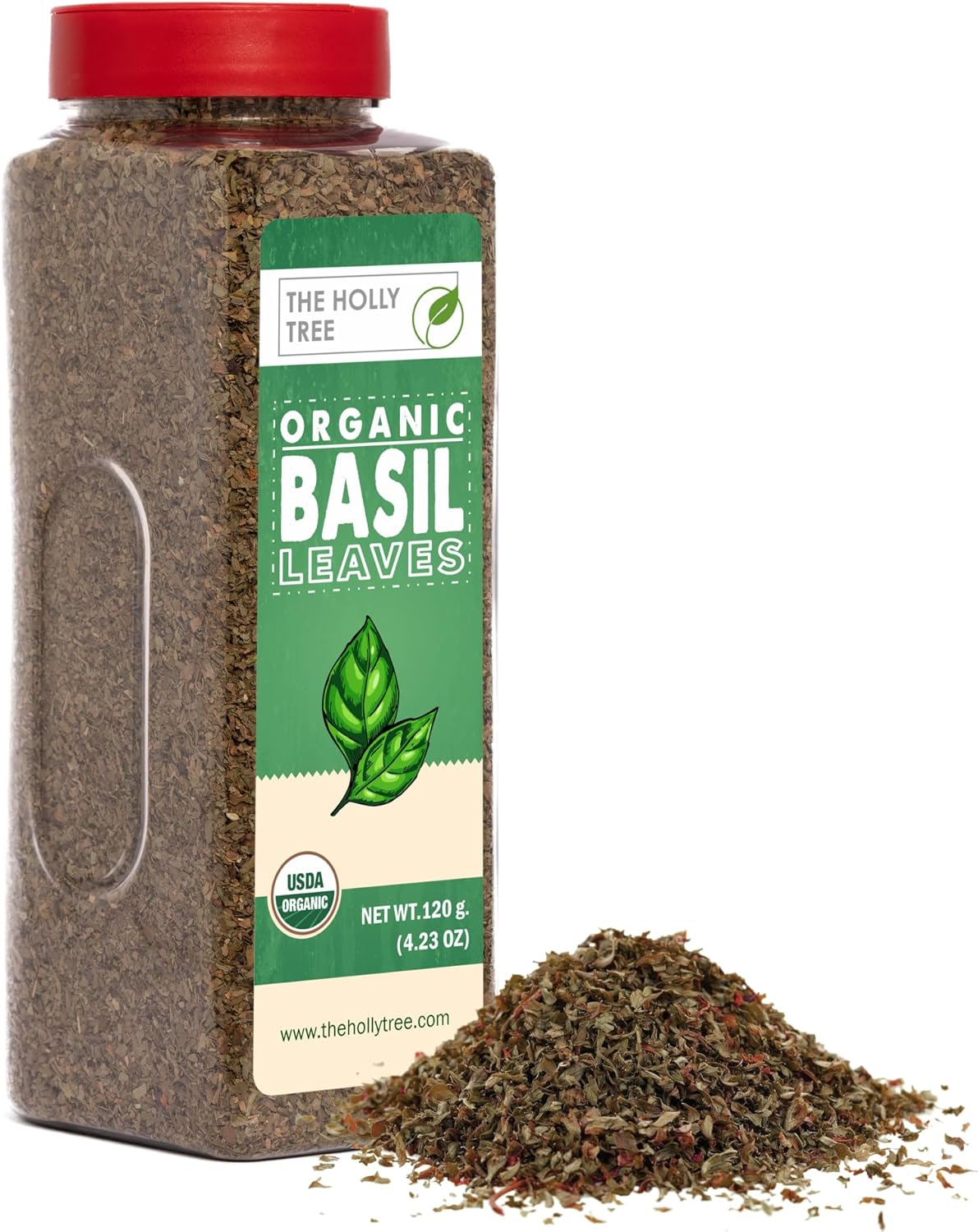 Organic Basil Leaves 4.23 oz – Dried Basil Seasoning with Fresh Flavor – USDA Organic, Kosher, Gluten Free – The Holly Tree