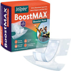 Inspire Incontinence Booster Pads Super Absorbent Absorbs Over 5 Cups | Liner Women and Men | Inserts for Adult Diapers Overnight 22 Count