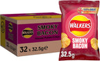 Walkers Smoky Bacon Crisps Box, 32.5 G (Case Of 32)