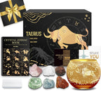 Aovila Taurus Birthday Gifts for Women - Taurus Candle Holder Crystals Birthstones Gifts Box Set - Zodiac Gifts Astrology Horoscope Gifts Birthday Gifts for Her Mother Sister Best Friends