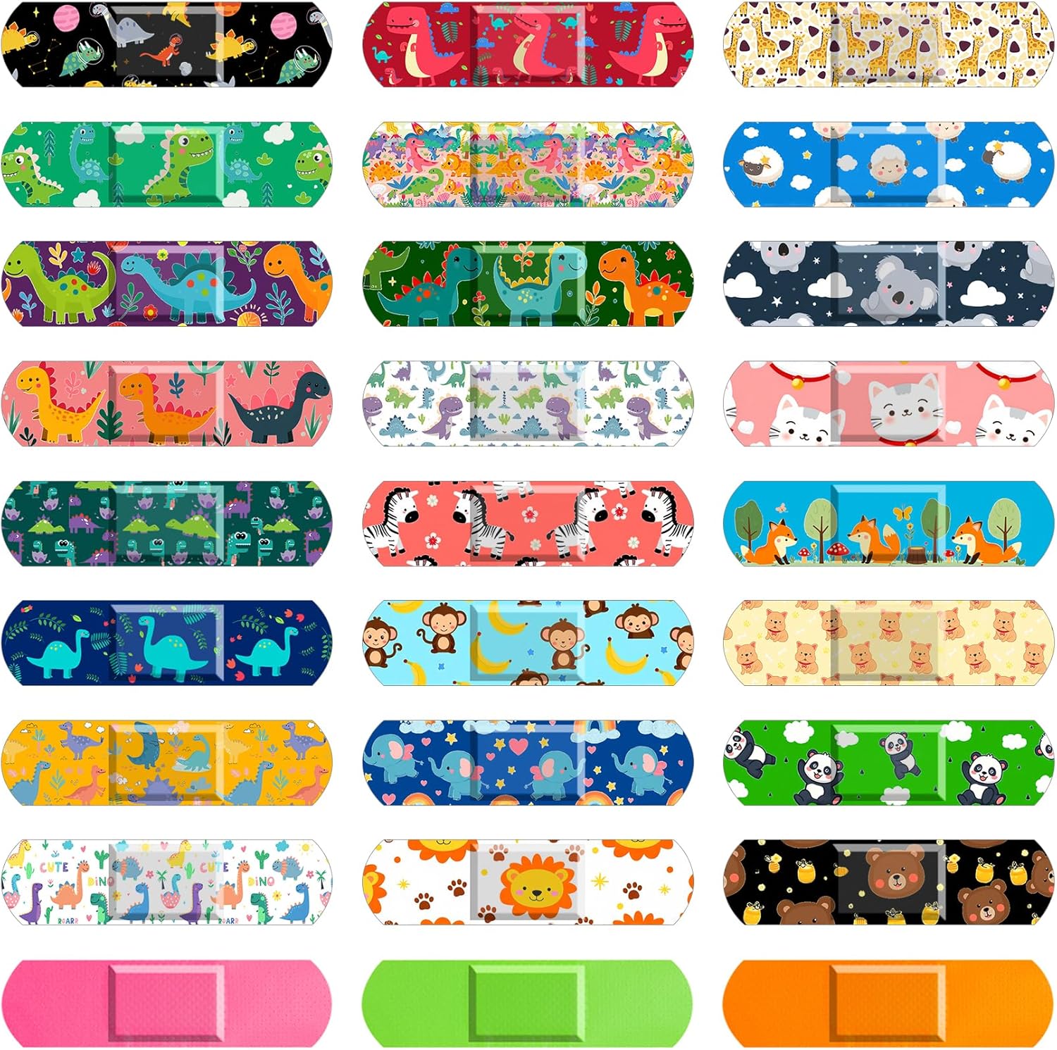 330Pcs Kids Cartoon Bandages, 27 Styles Adhesive Cartoon Patterns, Adhesive Flexible Colorful Bandages, Cute Cartoon for Boys and Girls, Waterproof Breathable Protect Scrapes