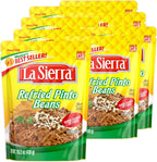 La Sierra Refried Pinto Beans, Ready-to-Eat Vegetarian Refried Beans, 15.2 oz Pouch (Pack of 8)