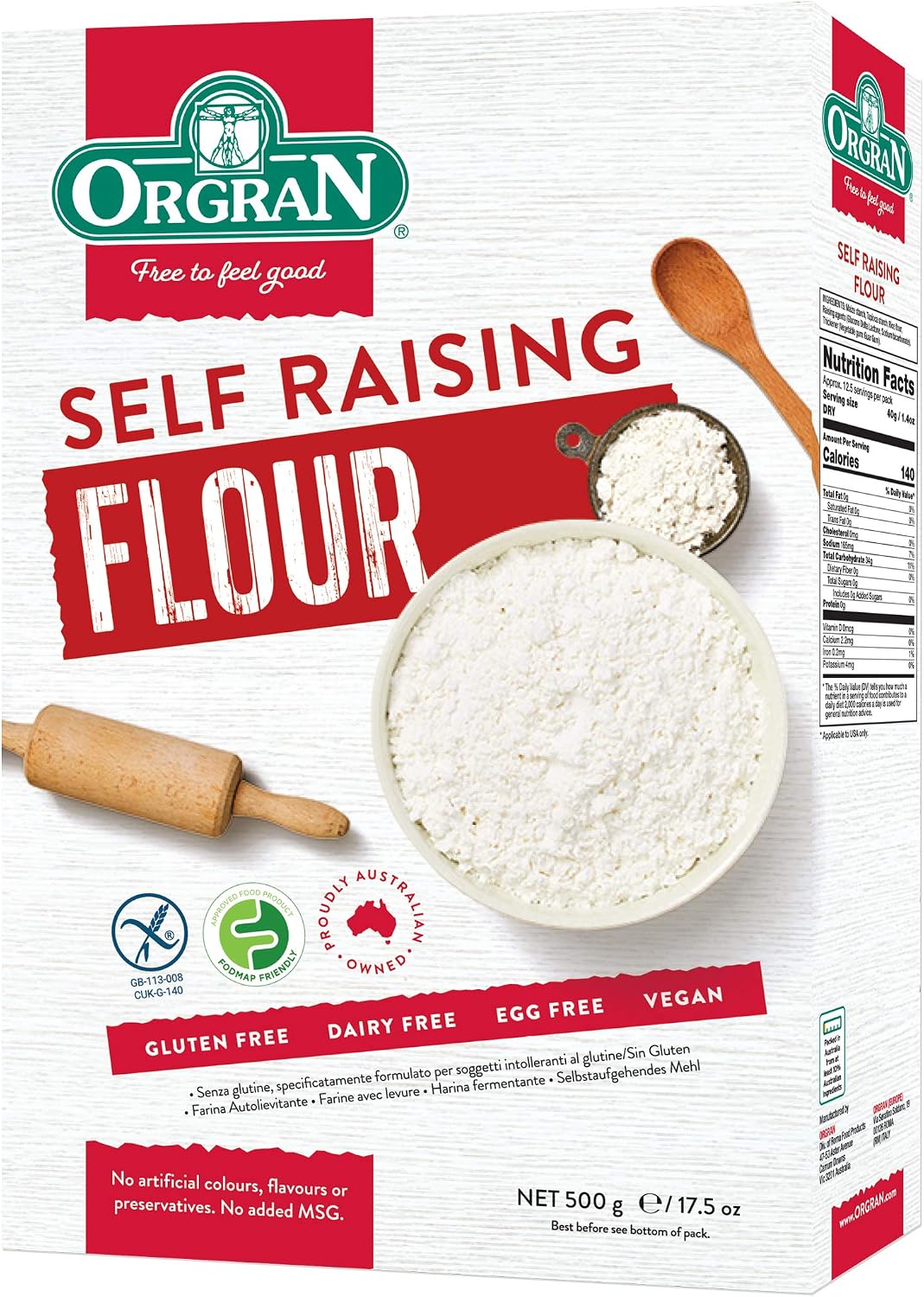 Orgran Gluten Free Self Rising Flour 1.1 lbs