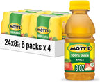 Mott's 100% Original Apple Juice, 8 Fl Oz Bottles, 24 Count (4 Packs Of 6), 2 Servings Of Fruit, 100% Fruit Juice, Gluten-free, Caffeine-free, Kosher, Contains No Artificial Colors Or Sweeteners