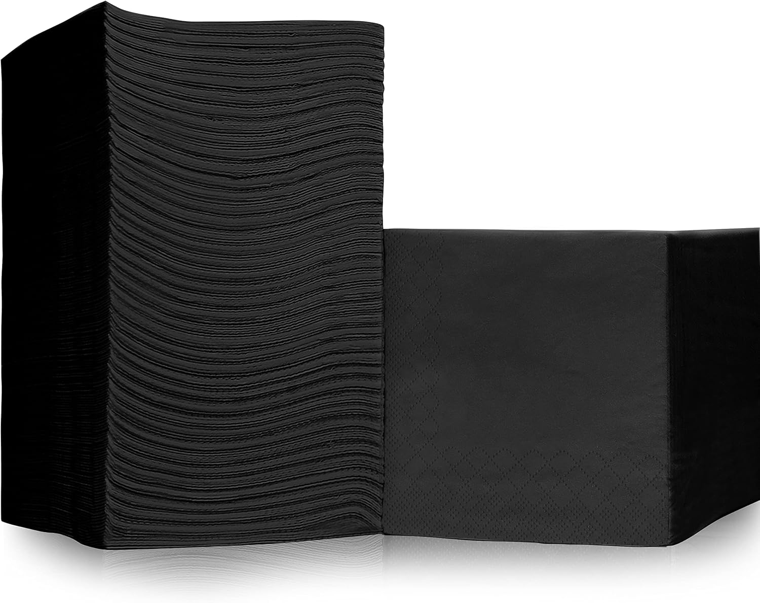 1100 Pack Cocktail Napkins Paper - Quality 3-Ply Black Beverage Napkins - Restaurant, Event, Bar Napkins - Perfect Size Dessert Napkin - Party Napkin Bulk - Elegant Wedding Napkins Disposable