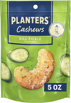PLANTERS Cashews Dill Pickle - Trail Mix Snack Packs - Snacks with Dill Pickle, Snack Pack, Party Trail Mix, 5 Oz Bag, Pack of 1