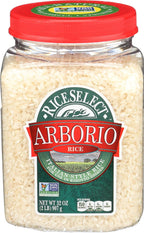 RiceSelect Arborio Rice for Italian Risotto, Premium Gluten-Free Rice, Non-GMO, 32-Ounce Jar, (Pack of 1)