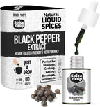 Spice Drop Black Pepper Natural Spice Extract For Soups, Dishes, and Beverages | Authentic Taste | Made From Peppercorns | 5ml (180 Drops equivalent to 40 grams powder) | Vegan | Natural Herbs Extract | Non-GMO