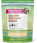 Big Tree Farms Organic Golden Coconut Sugar - Coconut Palm Sugar, Unrefined, Fine Crystals, Cane Sugar Replacement, Coconut Blossom Nectar, Vegan, Perfect for Baking - 16 Oz (Pack of 2)