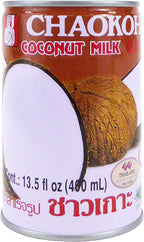 Chaokoh Coconut Milk Unsweetened 6 Pack - Premium, Canned Coconut Milk from Thailand, Lactose Free, Non Dairy Vegan Milk - for Curries, Drinks, Desserts, & More (13.5 oz per Can)