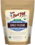 Bob's Red Mill Organic Spelt Flour, 20oz (Pack of 1) - Non GMO, Whole Grain, Vegan, Kosher