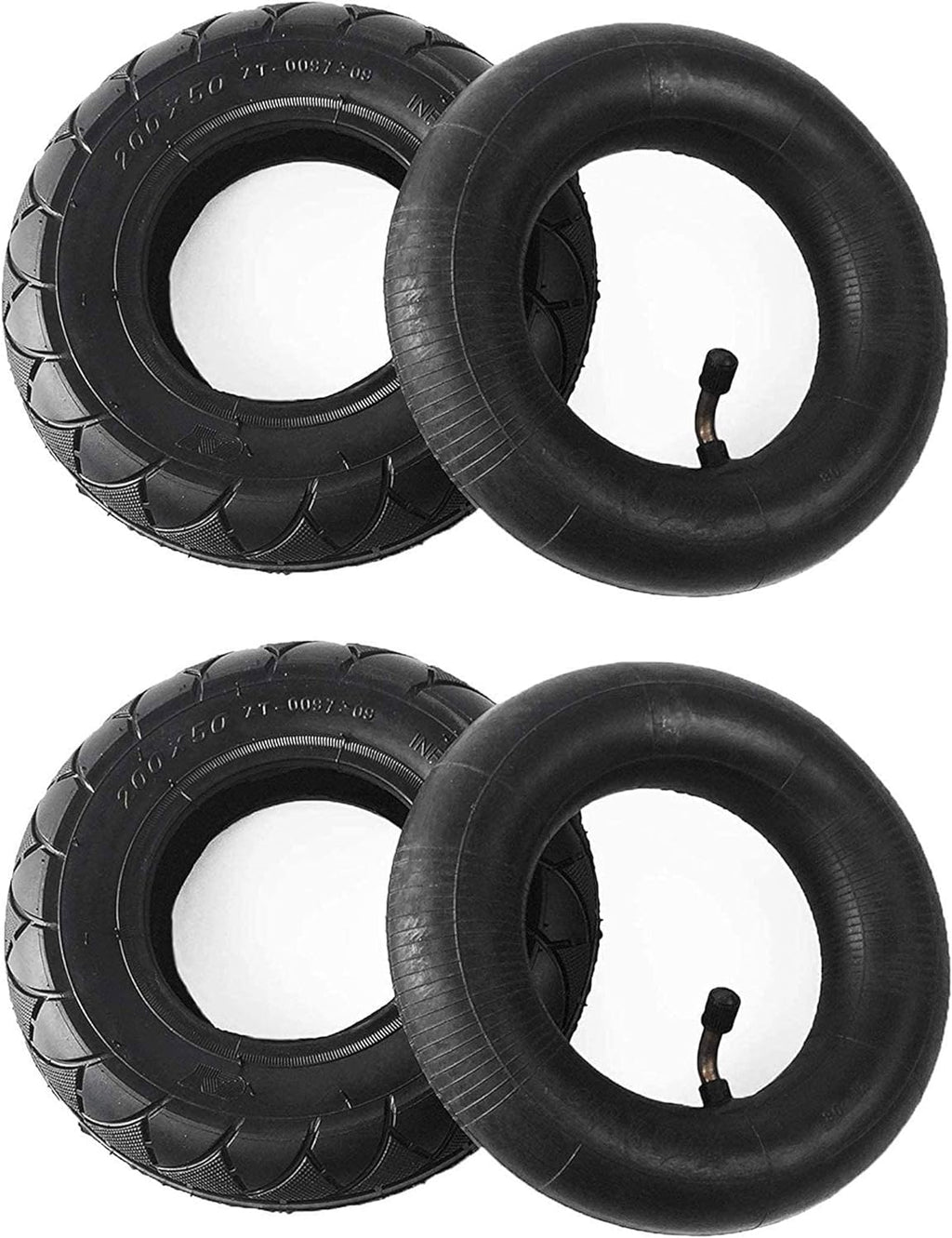 AR-PRO 200X50 / 8" X 2" | 2 Tire & 2 Inner Tube Set - Electric Scooter Tire Tube Compatible with Razor E100, E150, E200, Power Core E100, Dune Buggy, ePunk, Crazy Cart, PowerRider 360, eSpark