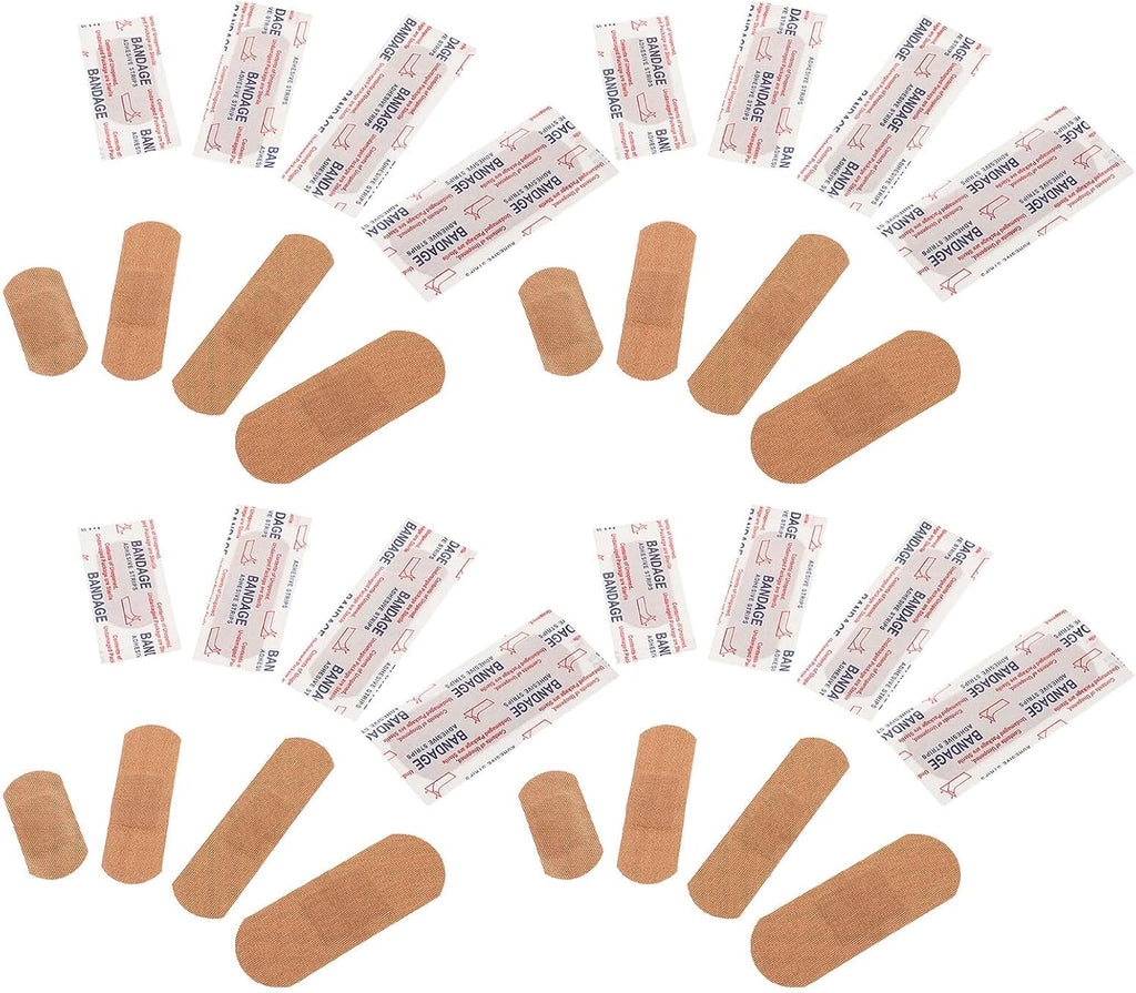 SUPVOX 100pcs Elastic Finger Wraps and Adhesive Bandage Strips, Breathable Elastic Cloth Knuckle Bandages, Flexible Waterproof Adhesive Patches for Sports Outdoor First Aid