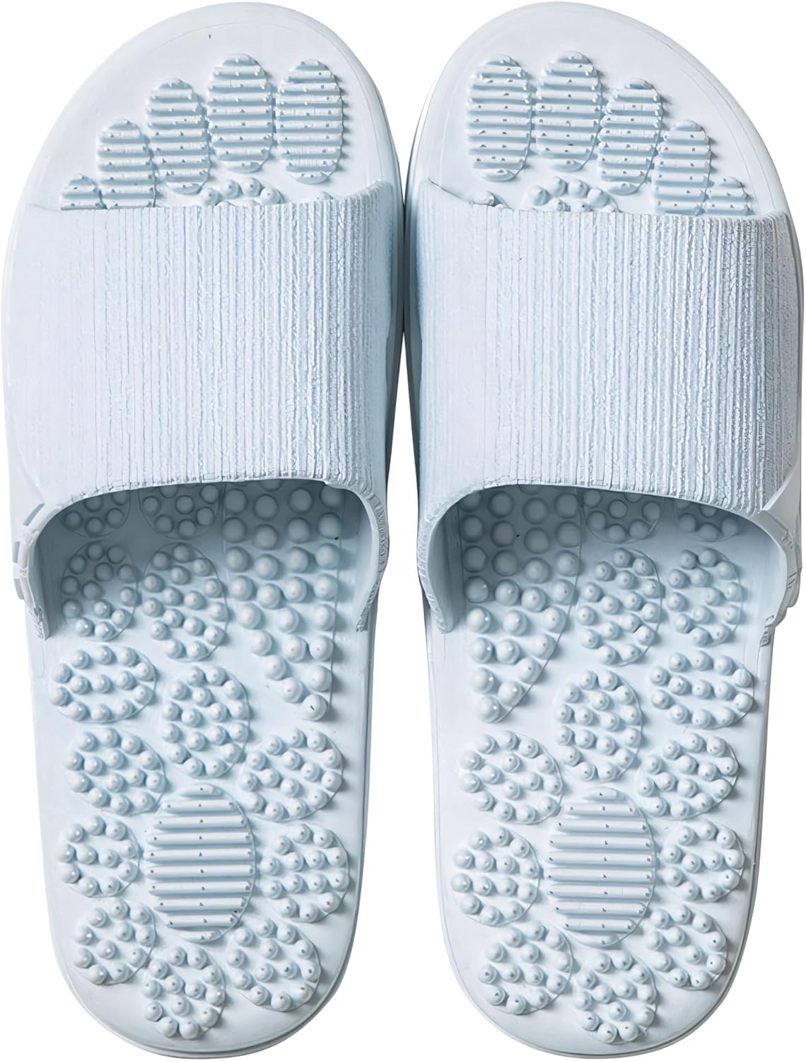 Acupressure Massage Slippers Therapeutic Reflexology Sandals for Foot Acupoint Massage Shiatsu Arch Pain Relief Non-Slip Massage Shoes for Bath Shower (Gray, 7.5-8)