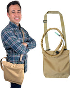 Urine Drainage Bag Holder with Catheter Tube Cover & Adjustable Strap - Beige