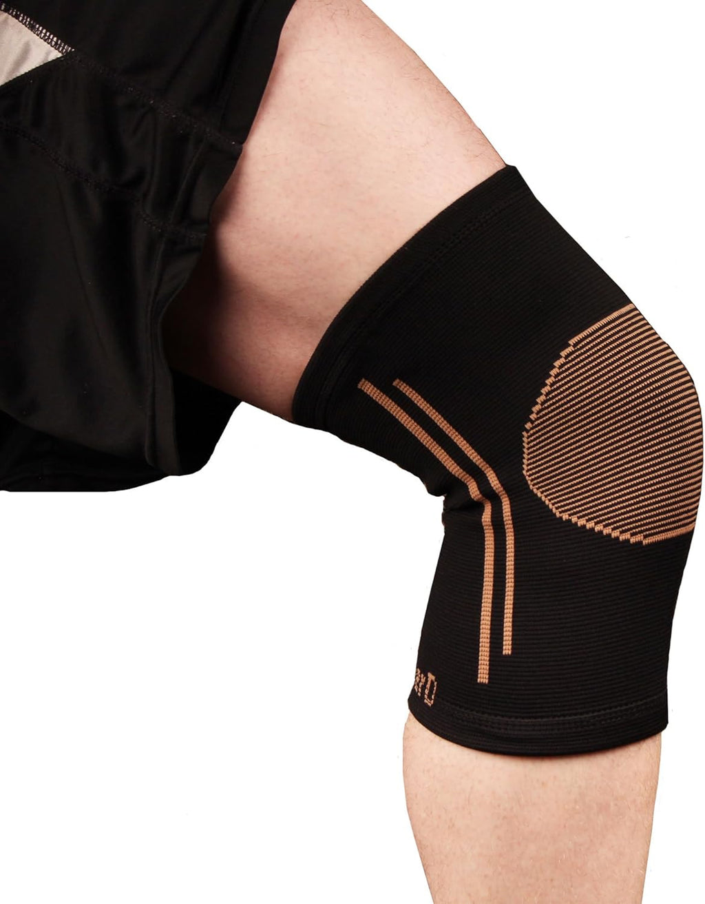 Copper D Copper Compression Knee Sleeve - Rayon from Bamboo Charcoal Copper Infused Knee Support Brace