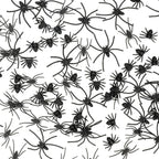 Plastic Spiders Halloween, 100 PCS Black Fake Spiders Halloween Decorations, Mini Spiders Halloween Decor Small Plastic Spiders Bulk Realistic Spider Tiny Spiders Halloween Fun bugs and Spiders Toys