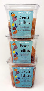 Trader Joes Fruit Jellies Gluten Free - Pack of 3 Tubs - 16 oz per Tub
