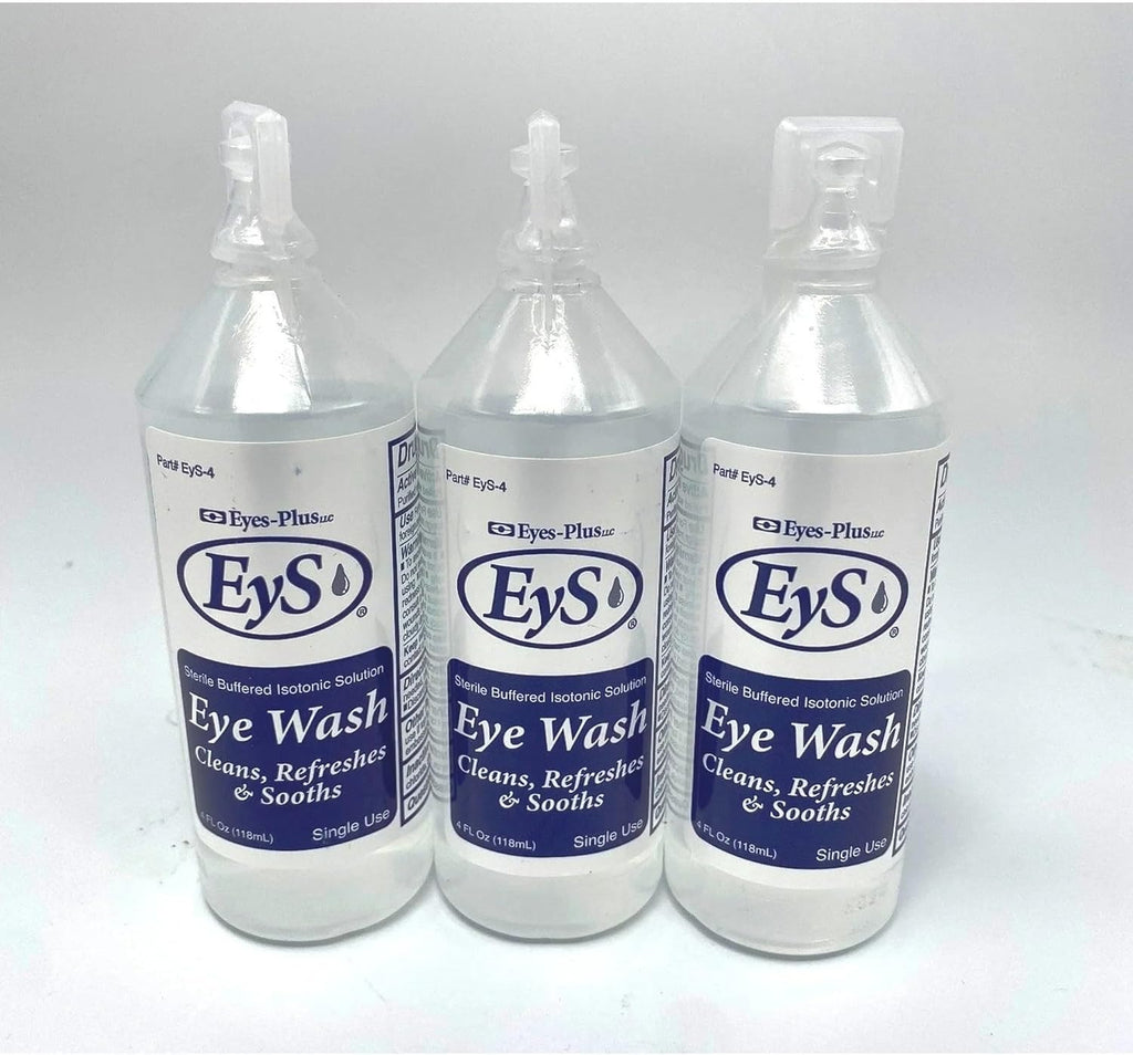 Eyes-Plus 4-oz Eye Wash - 3-Bottles - Cleans, Refreshes, Soothes