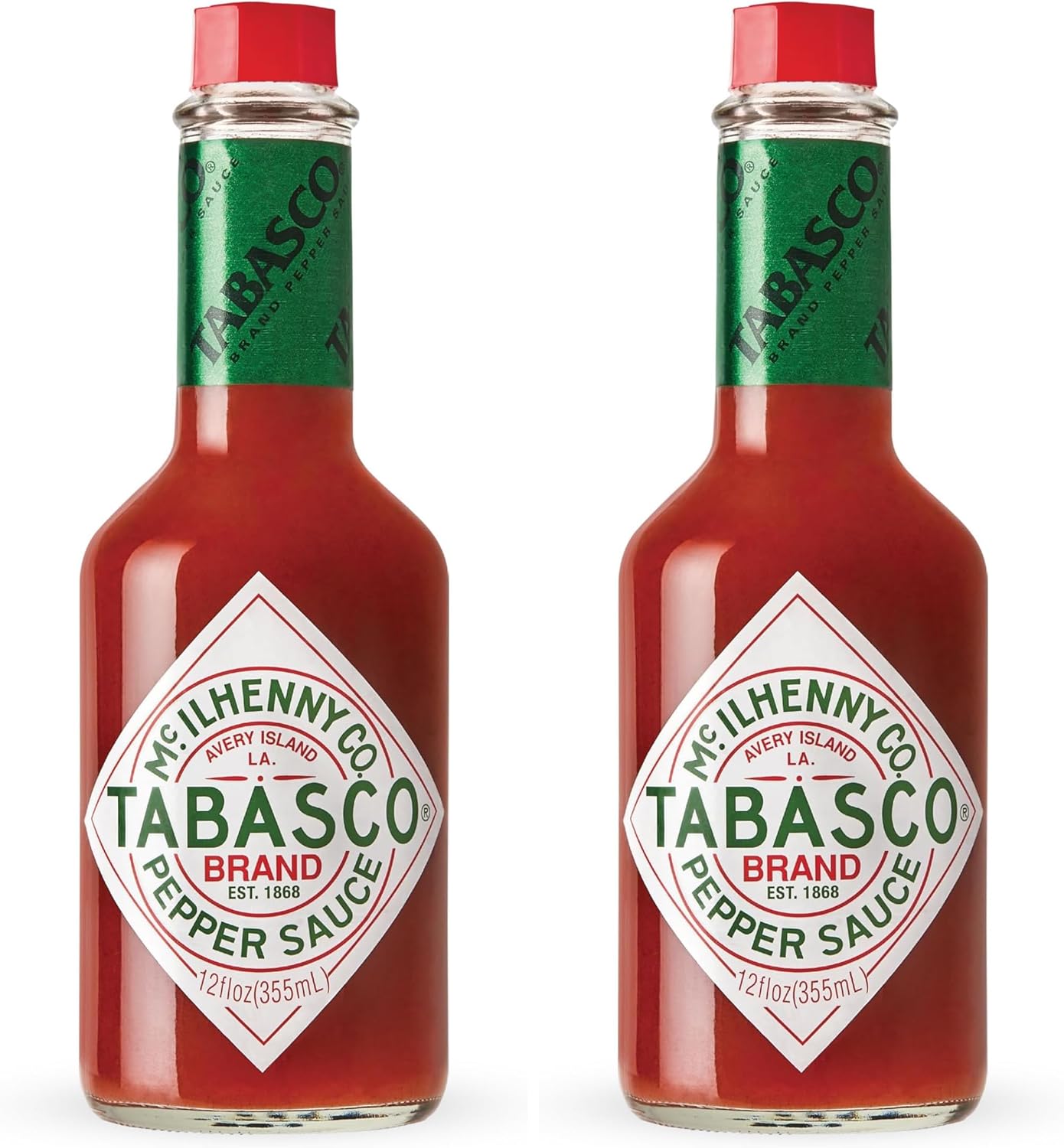 Tabasco Original Red Flavor Hot Sauce (12 Ounce) (Pack of 2)
