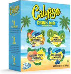 Calypso Singles To Go! Drink Mix Variety Pack – Lemonade On-the-Go Powdered Drink Mix Packets – Low Calorie Water Enhancer – Island Wave, Kiwi, Southern Peach, Ocean Blue Lemonade, 30 Count