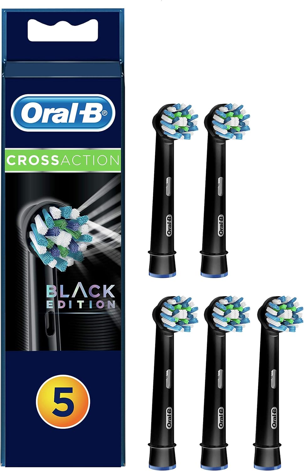 Oral-B CrossAction Toothbrush Heads - 16 Degree Bristles for Superior Cleaning