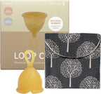 Hevea Loop Menstrual Cup Single-Pack Size 1 (Natural), Made from 100% Natural Rubber - Softest Period Cup - Wear for up to 12 Hours