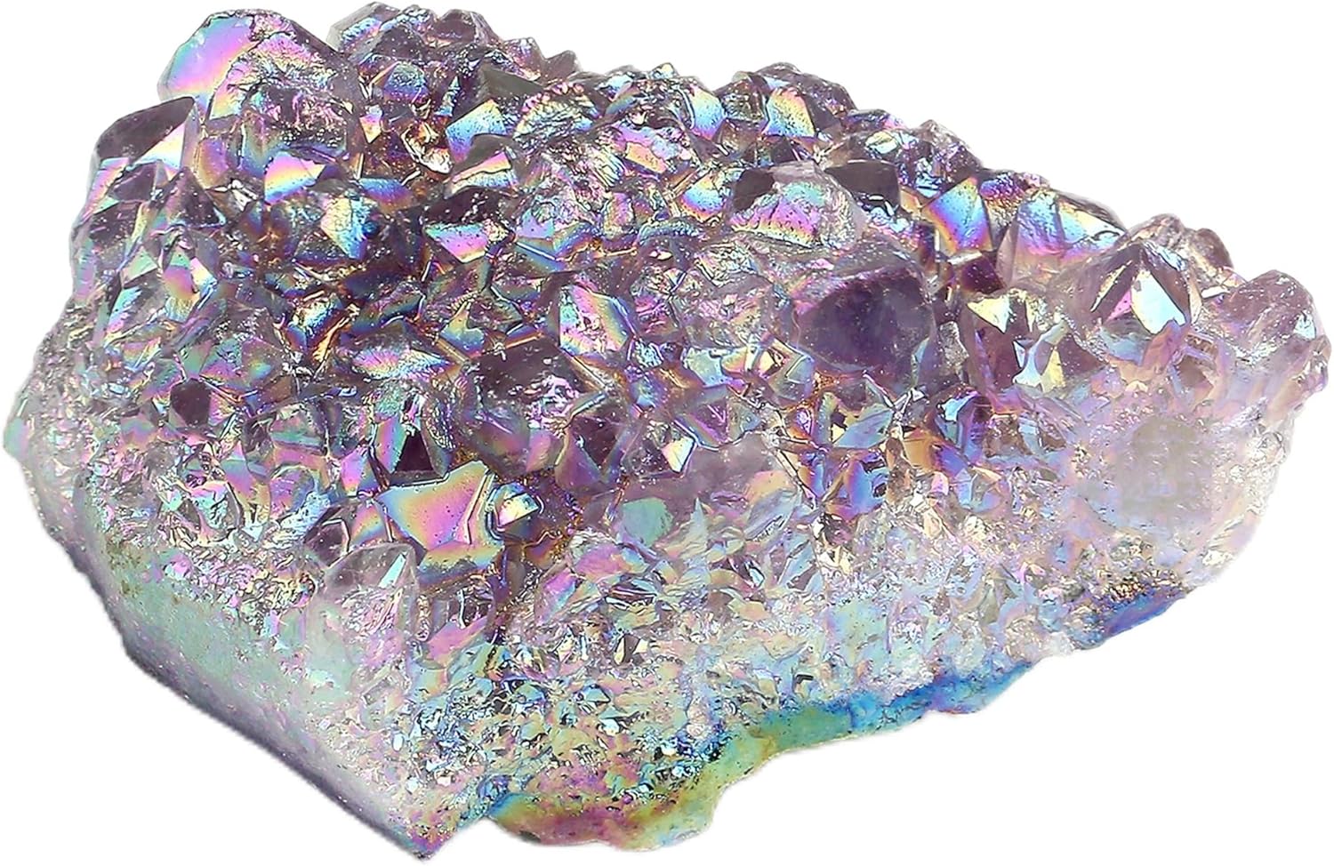 ZHIYUXI Angel Aura Amethyst Crystal Rocks Gem Stones Crystals and Stones Natural Rock Gemstone Raw Crystals Cluster Bismuth Crystals Energy Balance Reiki 1Pc 50-70g