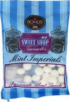 Original Bonds London Mint Imperials Bag Peppermint Flavored Hard Sugar Sweets Imported From The UK England The Best Of British Candy A Classic Sweet Shop Favorite Sweet Mint Imperials