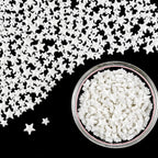 White Star Sugar Sprinkles for Cake Decorating, 150g/5.29oz Mix Size, Star Cake Decorations, Star Candy Sprinkles, Cupcakes&Cookies Topper, Easter, Wedding Party Supplies