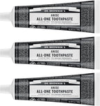 Dr. Bronner’s All-One Toothpaste – Anise, 5 oz, 3-Pack – Fluoride-Free Toothpaste for Adults, SLS-Free, 70% Organic & Natural Ingredients, Vegan, Helps Freshen Breath, Reduce Plaque, Whiten Teeth
