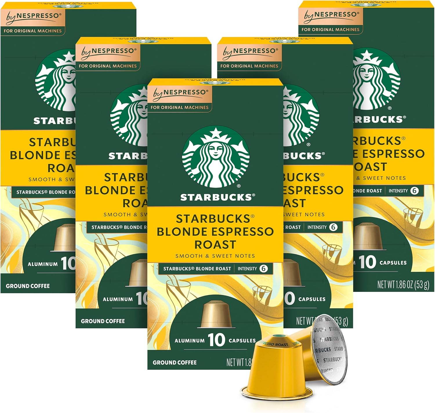 Starbucks by Nespresso Original Line Blonde Roast Espresso 50-count Espresso Pods