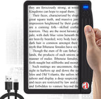 6X 30X Rechargeable Magnifying Glass with Light, Handheld Magnifying Glass for Reading, Large Full Page Magnifier with Light, Lightweight Book Magnifier for Reading Small Prints Seniors (4.3x7.1in)