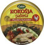 Cekin Kokosja Pasteta Chicken Pate, 3.4oz Product of USA - Pack of 5