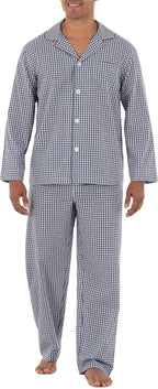 Fruit of the Loom Men's Long Sleeve Broadcloth Pajama Set