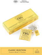 TWG Tea | Moon & Sky Selection | 3 Varieties | Exclusive Tea Blends | 15 Hand Sewn Cotton Teabags | Gift Set