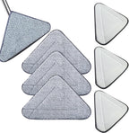 Triangle Mop Replacement Pads, 6pcs 360° Rotatable Microfiber Mops Heads, Adjustable Cleaning Mop Replacement Heads for Wall Ceiling Window Cleaning