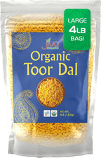 Jiva Organic Toor Dal Kori, Unoily, Madhi 4 Pound Bag - Indian Split Pigeon Peas - Non-GMO, Vegan