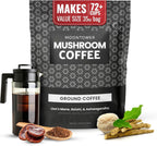 Moontower Adaptogen Mushroom Coffee Ground - Organic Mushroom Coffee with Lion's Mane, Reishi & Ashwagandha, Medium Roast Nicaraguan Beans for Focus & Clarity, Energizing Balanced Brew - 35 oz
