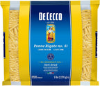 De Cecco Semolina Pasta, Penne Rigate No.41, 5 Pound (Pack of 4)