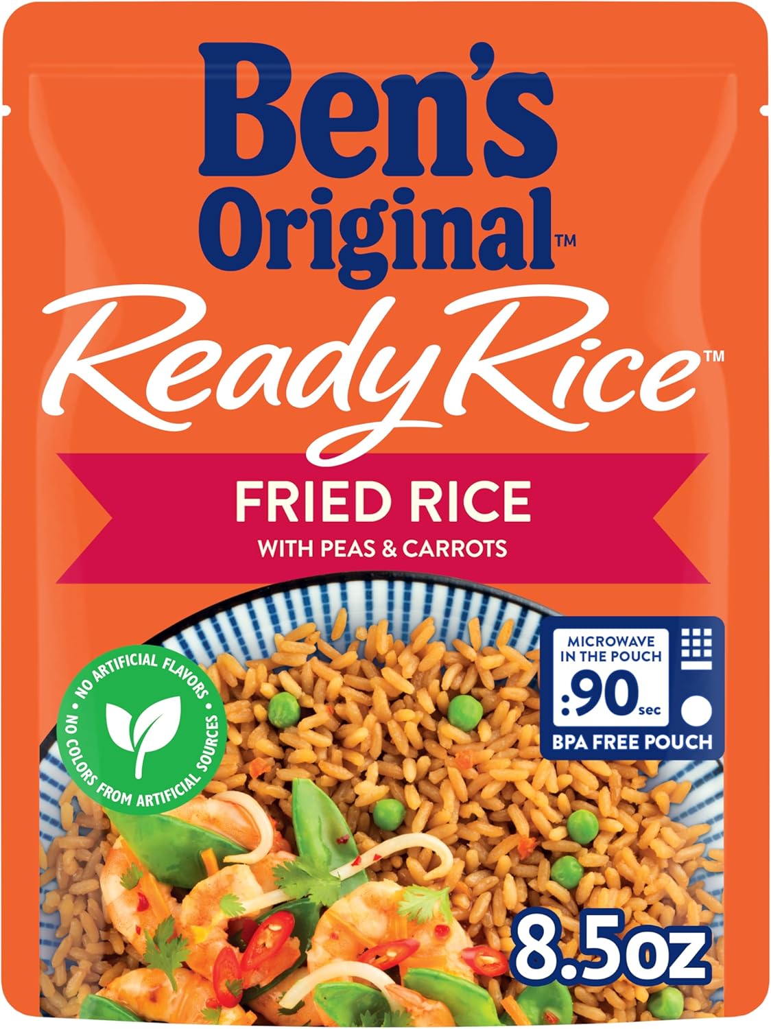 BEN'S ORIGINAL Ready Rice Fried Flavored Rice, Easy Dinner Side, 8.5 oz Pouch