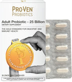 Pro-Ven Daily Probiotic for Women & Men | 25 Billion CFU with Acidophilus & Bifidus | Digestive & Immune Support | Vegetarian, Gluten-Free, Lactose-Free | 30 Capsules