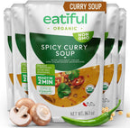 EATIFUL Curry Soup, Made With Organic Vegetables, Thai Ready To Eat Vegan Curry Soup, No Added Preservatives, Gluten Free, NON GMO, 14.1 Ounce (Pack of 5)