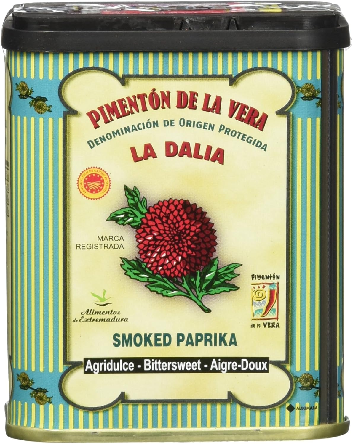 La Dalia Smoked Paprika 3-pack Gift Set - Hot, Sweet & Bittersweet Paprika Powder, Authentic Spanish Pimentón de la Vera, DOP Certified, Rich Color and Smoky Flavor, Adds Depth to Chicken, Meat, Rice and Sauces, 2.46oz (Pack of 3)