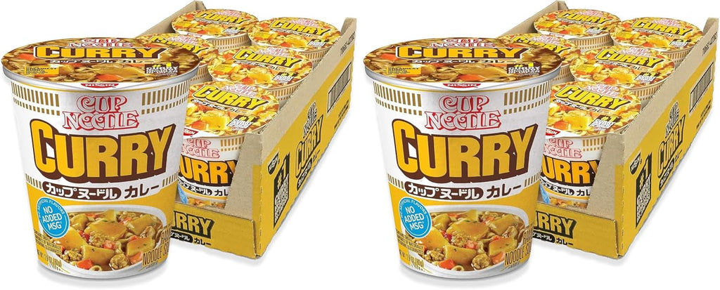 Nissin Cup Noodle Ramen Noodle Soup,Curry,2.82 Ounce,(Pack of 12)