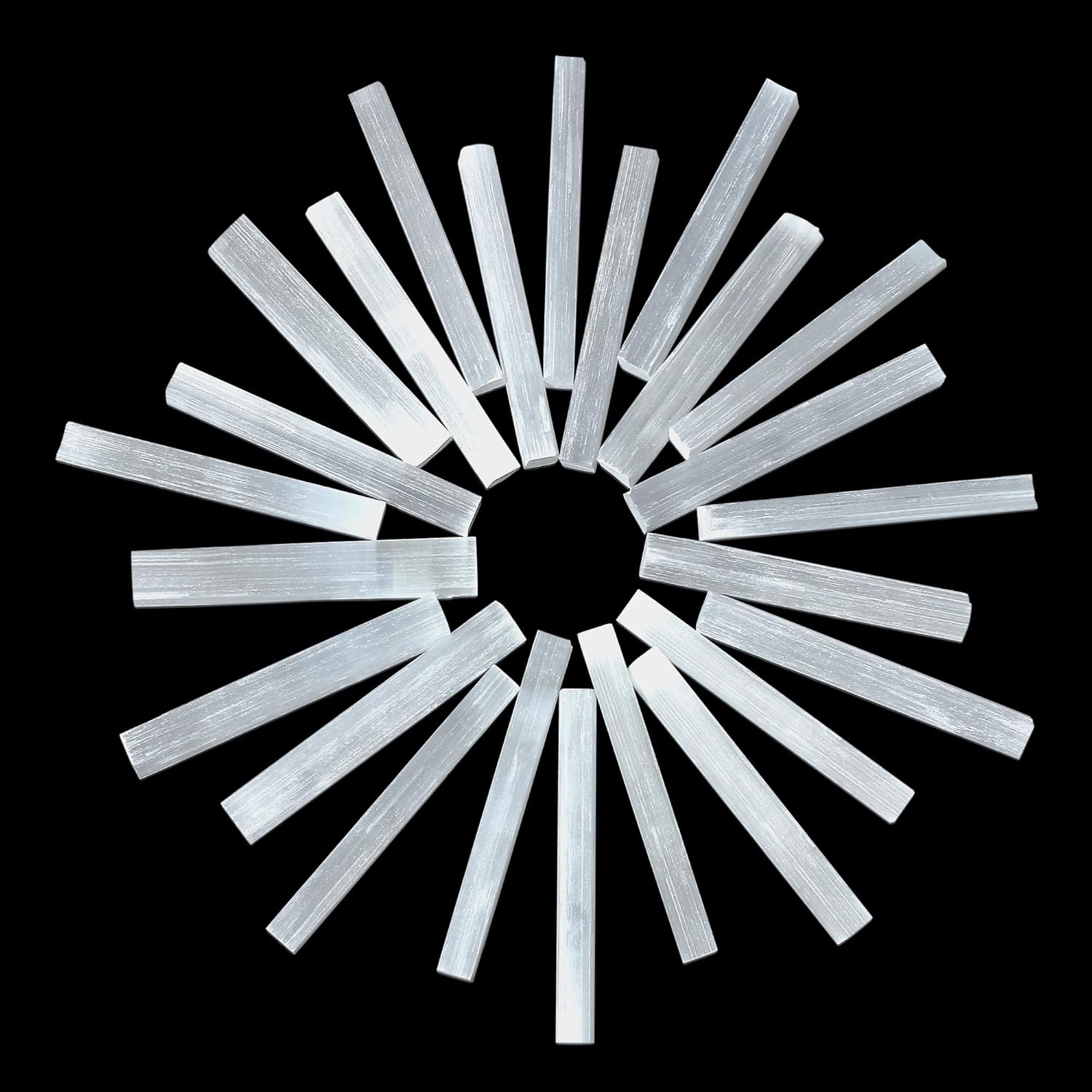 XIANNVXI 24PCS Selenite Crystal Wand 4'' Selenite Sticks Crystals Bulk for Healing Reiki Metaphysical Energy Drawing Protection Wiccan Altar Supplies Crystal for Witchcraft
