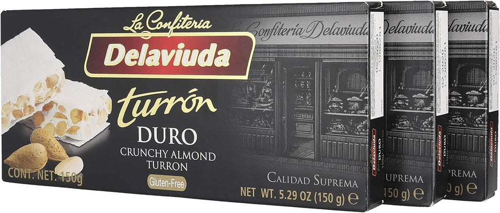 Delaviuda Turron Duro Crunchy Almond Nougat 5.29 OZ - (3 Pack)