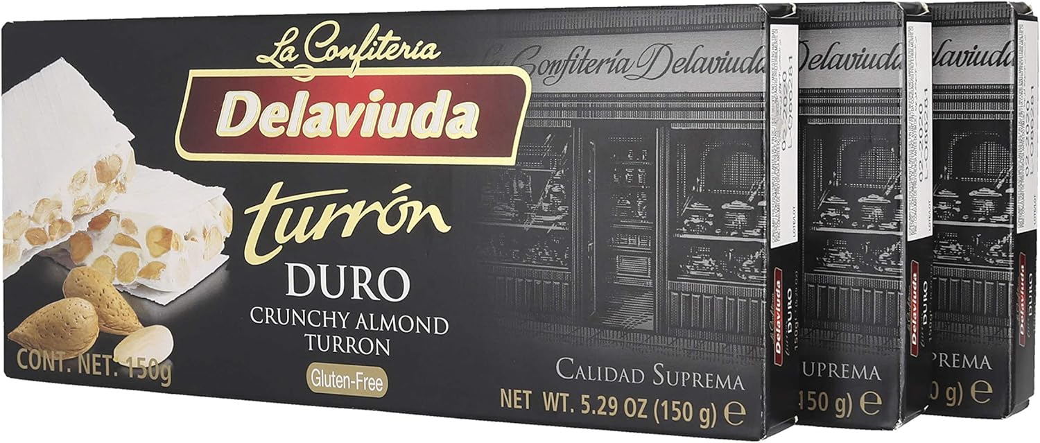 Delaviuda Turron Duro Crunchy Almond Nougat 5.29 OZ - (3 Pack)