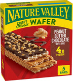 Nature Valley Crispy Creamy Wafer Bars, Peanut Butter Chocolate, 4g Protein, 5 Bars, 6.5 oz